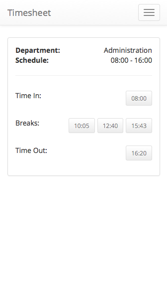 hotel mobile timesheet