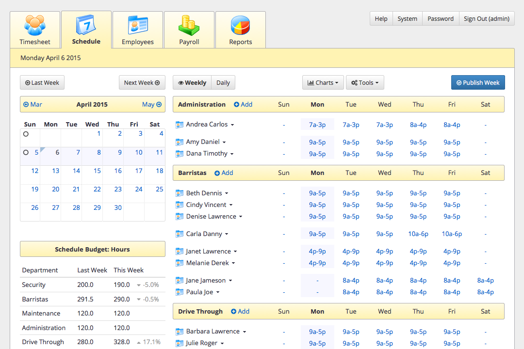 employee work scheduling software